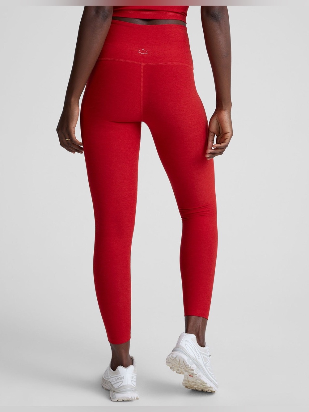 Beyond Yoga Spacedye Caught In The Midi High Waisted Legging Holly Red Heather